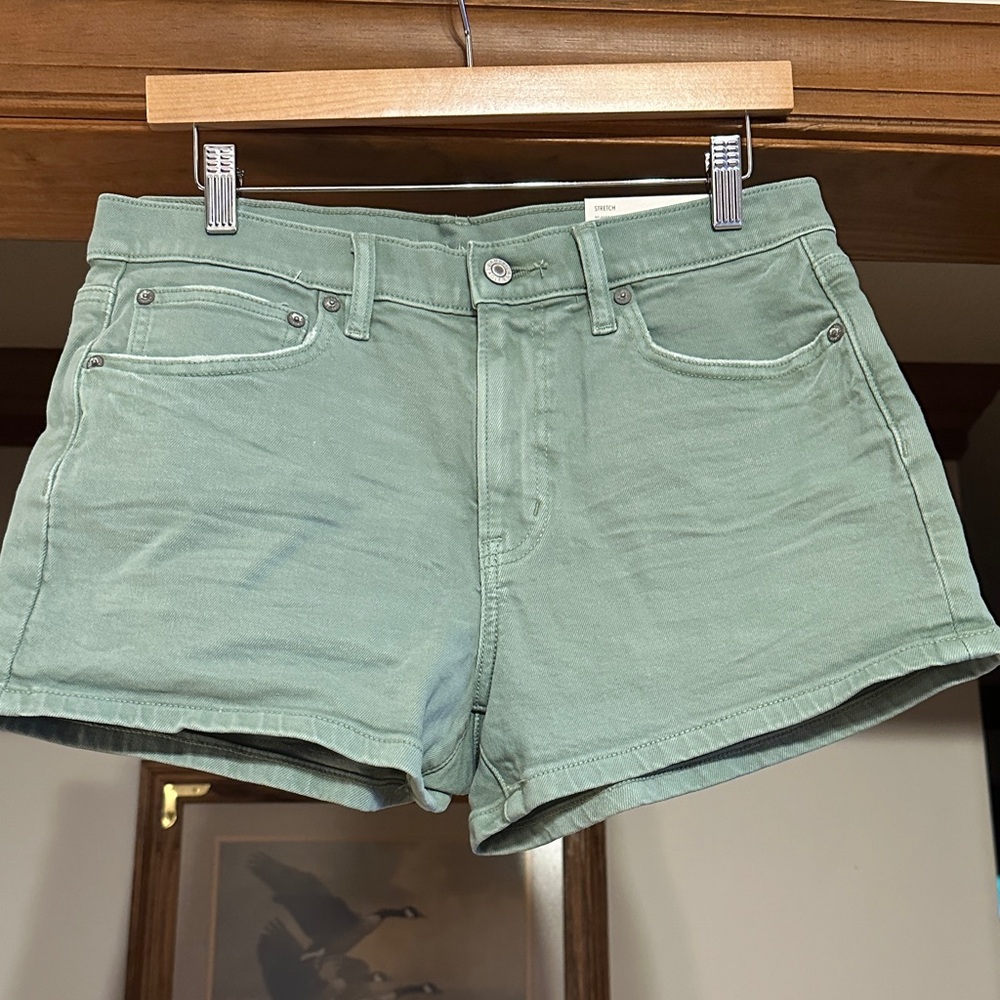 Women's Green American Eagle Denim Shorts